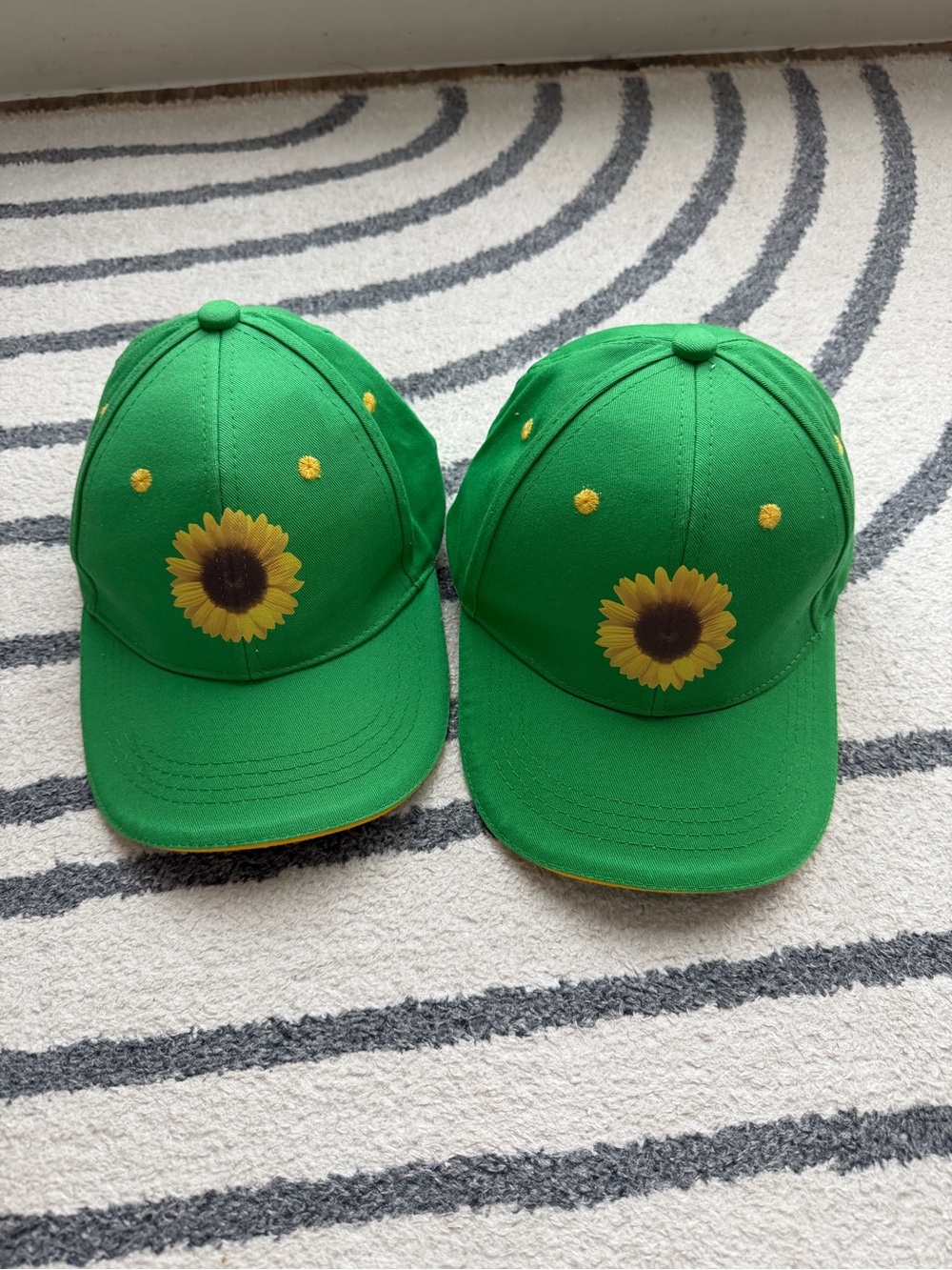 Green Hidden Disabilities Sunflower Baseball Cap - Pair